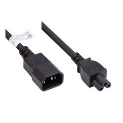 Alcasa P1405-S020 câble électrique Noir 2 m Coupleur C14 Coupleur C5