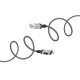 Manhattan Câble USB-C vers réseau Gigabit RJ45 (10/100/1000), 2 m, Ethernet multi-gigabit, noir/argent, garantie 3 ans