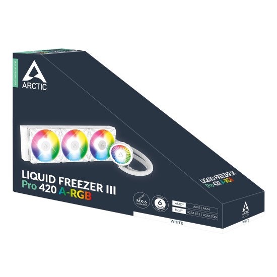 ARCTIC Liquid Freezer III Pro 420 A-RGB (White) Processeur Refroidisseur de liquide tout-en-un 14 cm Blanc