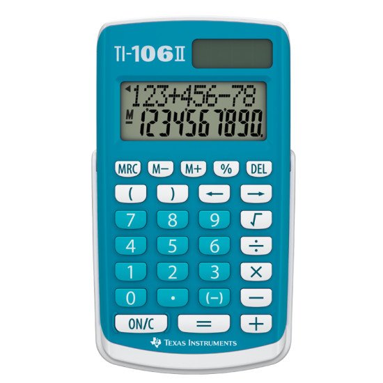 Texas Instruments TI-106 II calculatrice Poche Calculatrice à écran Bleu