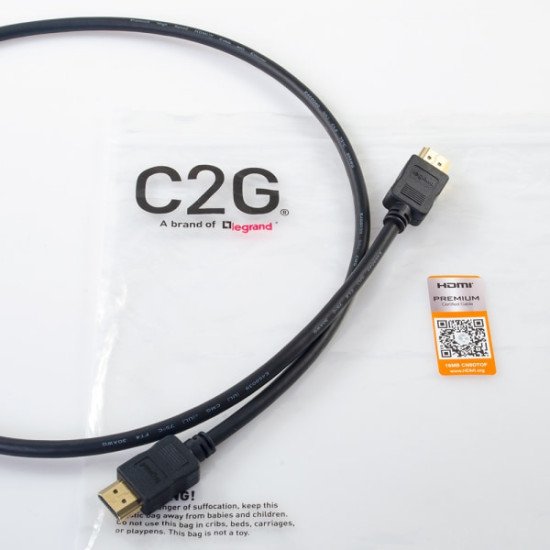 C2G 2 m Câble HDMI(R) Premium haut débit vers Ethernet - 4K 60 Hz