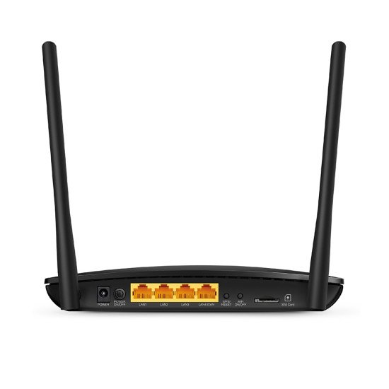 TP-LINK TL-MR6400 V4 routeur sans fil Monobande (2,4 GHz) Fast Ethernet 3G 4G Noir