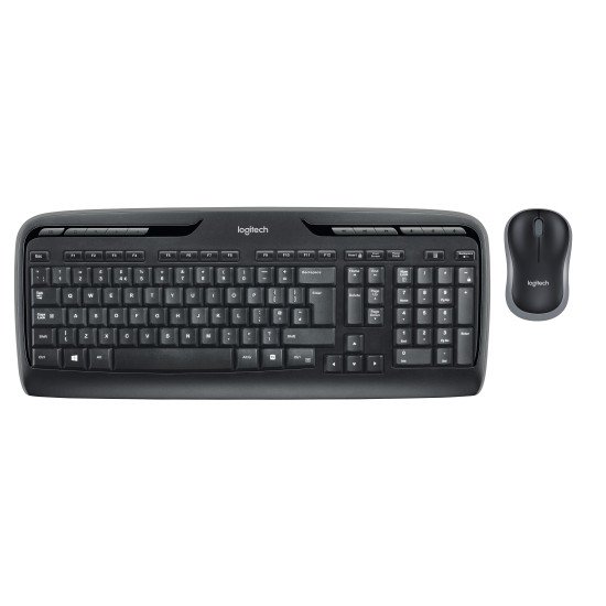 Logitech MK330 clavier RF sans fil QWERTY Espagnole Noir, Gris