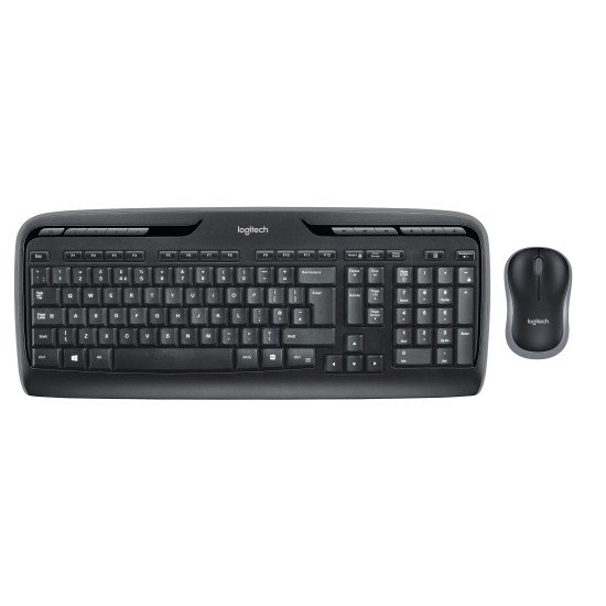 Logitech MK330 clavier RF sans fil QWERTY Espagnole Noir, Gris