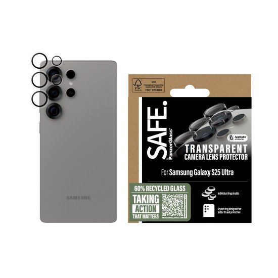 PanzerGlass SAFE. by ® Camera Lens Protector Transparent Samsung Galaxy S25 Ultra Protection d'écran transparent 1 pièce(s)