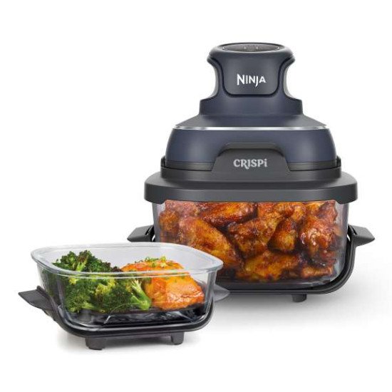 Ninja CRISPi Unique 3,8 L 1700 W Friteuse d'air chaud Bleu, Gris, Transparent