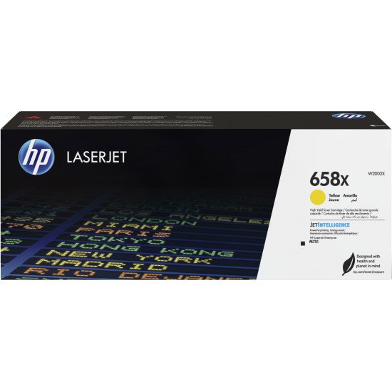 HP Toner jaune LaserJet 658X authentique grande capacité HP Toner jaune LaserJet 658X authentique grande capacité