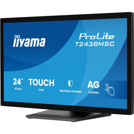 iiyama ProLite T2438MSC-B2 écran PC 60,5 cm (23.8") 1920 x 1080 pixels Full HD Écran tactile