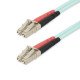 StarTech.com Câble à Fibre Optique Multimode LC/UPC vers LC/UPC OM4, Fibre LOMMF/VCSEL Zipcord 50/125µm, Réseaux 100G, Faible Perte d'Insertion, Cordon de Raccordement Fibre LSZH, 25m