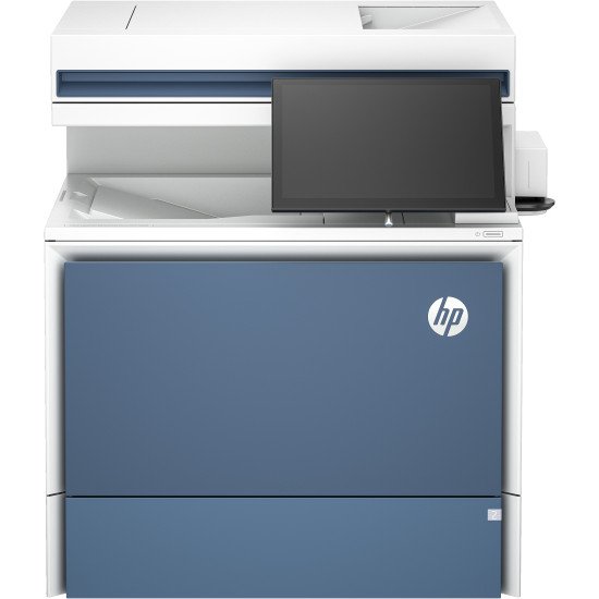 HP Color LaserJet Enterprise Flow Imprimante MFP 5800zf, Impression, copie, scan, fax, Chargeur automatique de documents; Bacs haute capacité en option; Écran tactile; Cartouche TerraJet