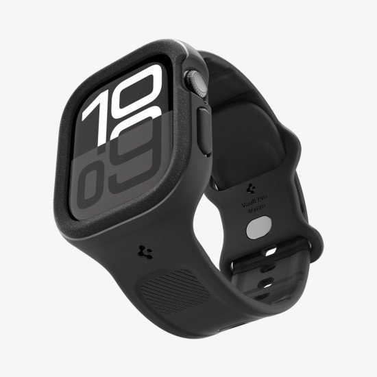 Spigen Vault Pro Boîtier + bracelet Noir Acier inoxydable, Polyuréthane thermoplastique (TPU)