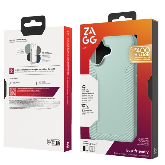 ZAGG Luxe Snap coque de protection pour téléphones portables 16 cm (6.3") Housse Couleur menthe ZAGG Luxe Snap coque de protection pour téléphones portables 16 cm (6.3") Housse Couleur menthe