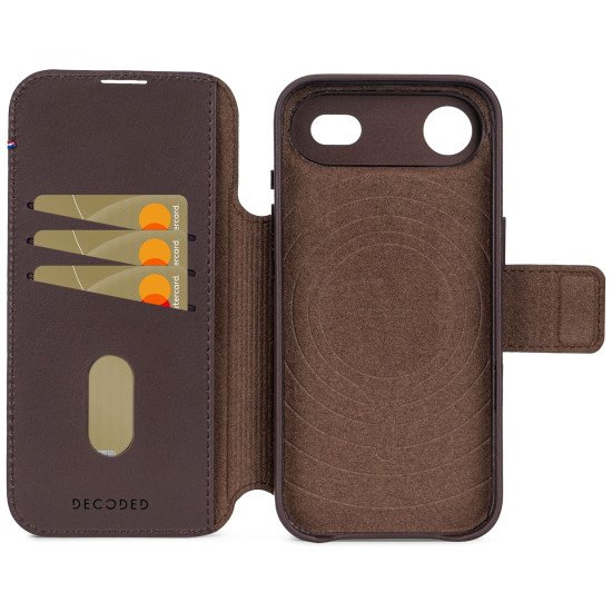 Decoded D26IPO17ADW5CN coque de protection pour téléphones portables 16,5 cm (6.5") Étui avec portefeuille Marron