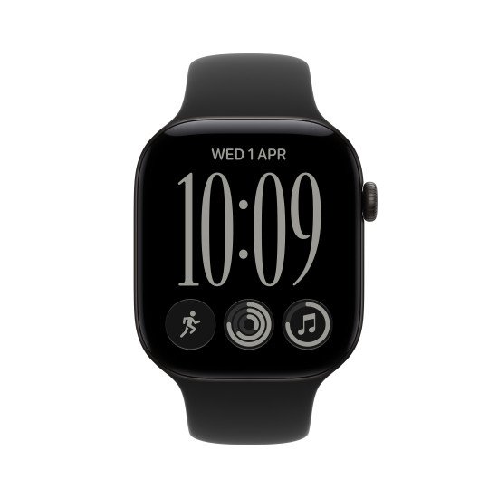 Apple Watch Series 12 OLED 46 mm Numérique 416 x 496 pixels Écran tactile Noir Wifi GPS (satellite)