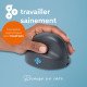 R-Go Tools Souris verticale R-Go HE Basic, souris ergonomique, taille moyenne (longueur de la main : 165-185 mm), pour gauchers, Bluetooth