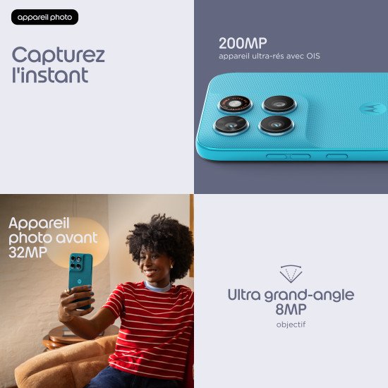 Motorola moto g87 17,2 cm (6.78") Double SIM hybride Android 16.0 5G USB Type-C 8 Go 256 Go 5200 mAh Bleu