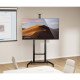 Manhattan Support sur roulettes pour TV/moniteurs, réglage hauteur par manivelle, écrans 37" à 120", Compatibilité VESA : de 200x200 à 1000x600 mm (vérifiez les dimensions des quatre trous de fixation à l'arrière), charge max. 120 kg, hauteur 11
