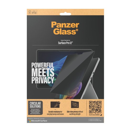 PanzerGlass ® Privacy Screen Protector Microsoft Surface Pro 12” | Ultra-Wide Fit Protection d'écran transparent 1 pièce(s)