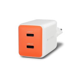 Targus HyperJuice Flex 45W GaN Ordinateur portable, Smartphone, Casque, Consoles portables Blanc, Orange Secteur Intérieure