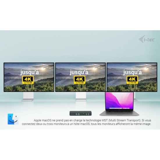 i-tec USB-C Intelligent Triple Display Docking Station + Power Delivery 100W i-tec USB-C Intelligent Triple Display Docking Station + Power Delivery 100W