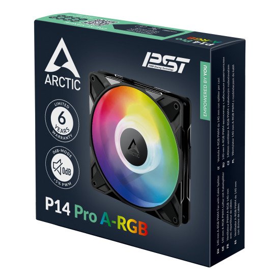 ARCTIC P14 Pro A-RGB Boitier PC Ventilateur 14 cm Noir 1 pièce(s)