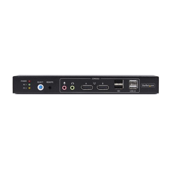 StarTech.com Switch KVM DisplayPort 2 Ports avec Matrice Vidéo Double Vue, 4K 60Hz, Hub 4x Ports USB, Commutateur KVM, Commutation par Touche de Raccourci, Matrice KVM DP 1.2, Conforme TAA StarTech.com Switch KVM DisplayPort 2 Ports avec Matrice Vidéo Double Vue, 4K 60Hz, Hub 4x Ports USB, Commutateur KVM, Commutation par Touche de Raccourci, Matrice KVM DP 1.2, Conforme TAA