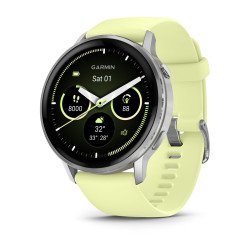 Garmin Venu 010-03014-02 smartwatche et montre de sport 3,56 cm (1.4") AMOLED 45 mm Numérique 454 x 454 pixels Écran tactile Argent Wifi GPS (satellite)