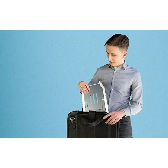 R-Go Tools Support pour ordinateur portable R-Go Riser Basic, support pour ordinateur portable pliable et réglable, aluminium R-Go Tools Support pour ordinateur portable R-Go Riser Basic, support pour ordinateur portable pliable et réglable, aluminium