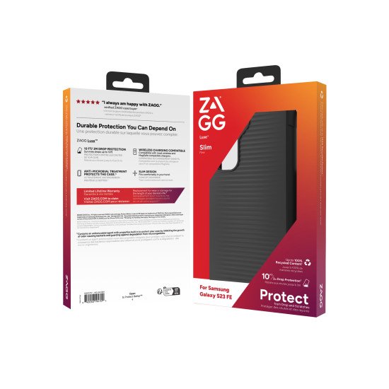 ZAGG Luxe coque de protection pour téléphones portables 16,3 cm (6.4") Housse Noir