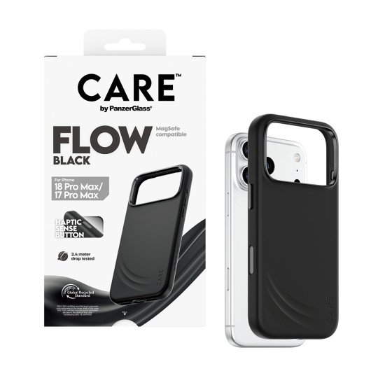 PanzerGlass CARE™ by ® Flow Case Black w. MagSafe iPhone 2026 Pro Max | 17 Pro Max coque de protection pour téléphones portables Housse Transparent