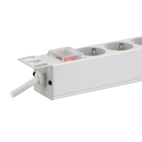 LogiLink PDU9C04 protection surtension Gris clair 9 sortie(s) CA 230 V 2 m