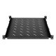 Intellinet Étagère fixe réglable 19", 1U, profondeur 550 mm, rails réglables de 550 à 750 mm, charge max. 20 kg, noire, garantie à vie