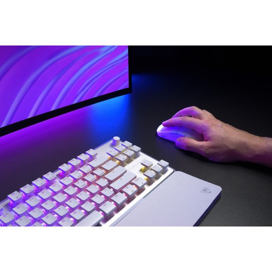 Turtle Beach Burst II Air - Souris gaming sans fil 2,4 GHz : ultralégère avec 47 g, touches optiques, symétrique, capteur optique 26 000 PPP, Bluetooth, autonomie 120 heures, câble USB-C Blanc Turtle Beach Burst II Air - Souris gaming sans fil 2,4 GHz : ultralégère avec 47 g, touches optiques, symétrique, capteur optique 26 000 PPP, Bluetooth, autonomie 120 heures, câble USB-C Blanc