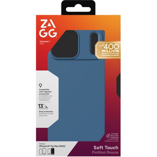ZAGG Manhattan Snap coque de protection pour téléphones portables 17,5 cm (6.9") Housse Bleu ZAGG Manhattan Snap coque de protection pour téléphones portables 17,5 cm (6.9") Housse Bleu