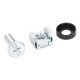 Intellinet Jeu d'écrous cage M6 (100 pcs) avec vis et rondelles, pour armoires et racks 19", pot plastique, garantie à vie