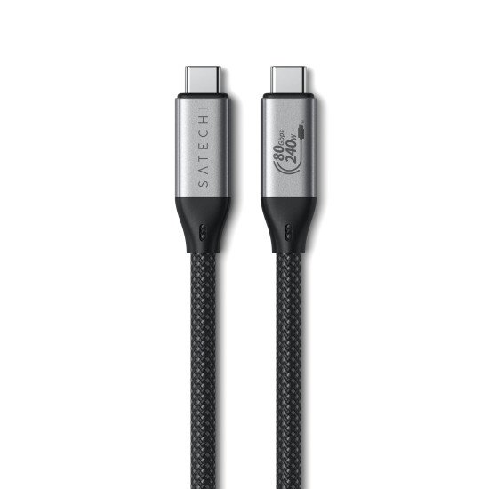 Satechi USB4 V2 Pro Cable câble USB USB4 Gen 4x2 1,2 m USB C Argent, Noir