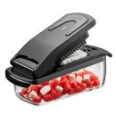 GEFU 89471 trancheuse Manuel Noir, Transparent Plastique, Acier inoxydable