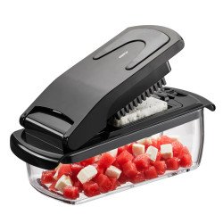 GEFU 89471 trancheuse Manuel Noir, Transparent Plastique, Acier inoxydable