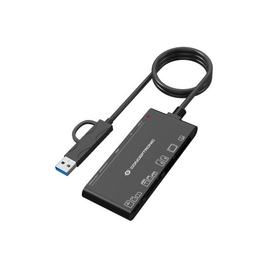 Conceptronic BIAN10B lecteur de carte mémoire USB 3.2 Gen 1 (3.1 Gen 1) Type-A/Type-C Noir Conceptronic BIAN10B lecteur de carte mémoire USB 3.2 Gen 1 (3.1 Gen 1) Type-A/Type-C Noir
