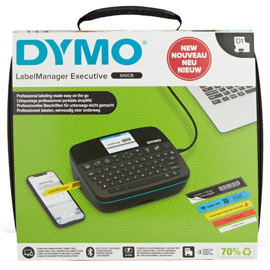 DYMO LabelManager 640CB 6/9/12/19/24mm D1-Baender QWZ Value P imprimante pour étiquettes
