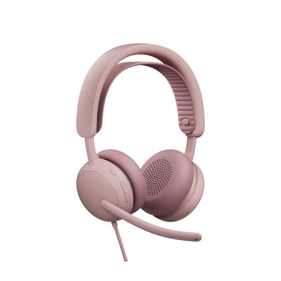 Logitech Zone Wired 2 Casque Avec fil Arceau Appels/Musique USB Type-C / USB Type-A Rose