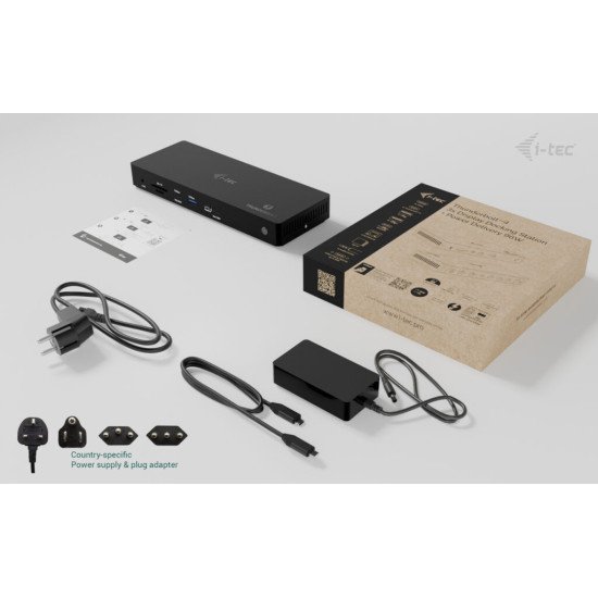 i-tec Thunderbolt4 Triple Display Docking Station + Power Delivery 96W i-tec Thunderbolt4 Triple Display Docking Station + Power Delivery 96W