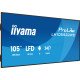 iiyama LH10552UWS-B1AG Écran d'affichage dynamique En forme de kiosk 2,66 m (104.6") Wifi 500 cd/m² UltraWide 5K HD Intégré dans le processeur Android 24/7