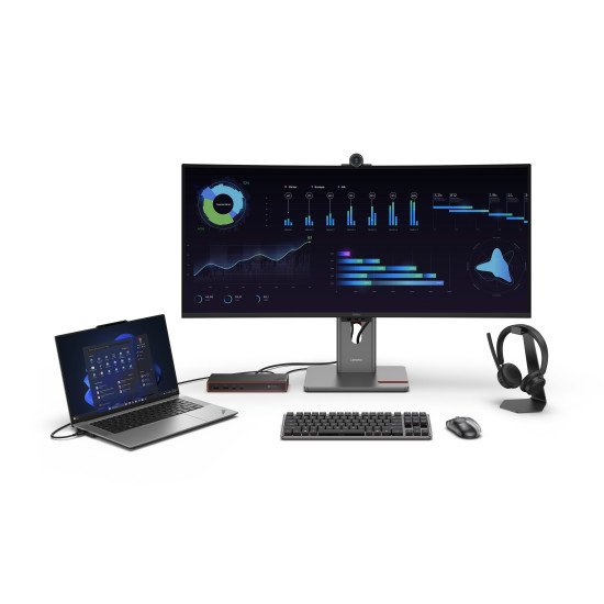 Lenovo TP TBT4 Dock G2 7000 - EU Station d'accueil Thunderbolt 4 Noir
