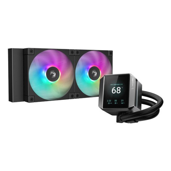 DeepCool MYSTIQUE 240 ARGB Processeur Refroidisseur de liquide tout-en-un 12 cm Noir 1 pièce(s) DeepCool MYSTIQUE 240 ARGB Processeur Refroidisseur de liquide tout-en-un 12 cm Noir 1 pièce(s)