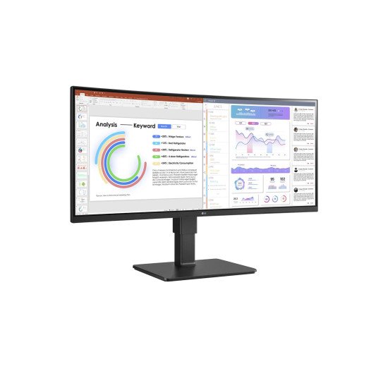 LG 34BQ77QC-B écran PC 86,4 cm (34") 3440 x 1440 pixels Wide Quad HD Noir