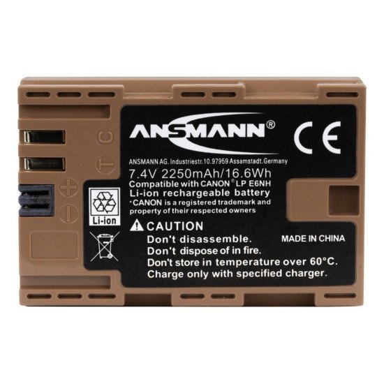 Ansmann 1400-0083 batterie de caméra/caméscope Lithium-Ion (Li-Ion) 2250 mAh Ansmann 1400-0083 batterie de caméra/caméscope Lithium-Ion (Li-Ion) 2250 mAh