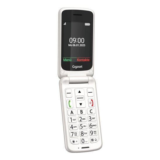 Gigaset GL595 7,11 cm (2.8") 114 g Blanc Téléphone pour seniors Gigaset GL595 7,11 cm (2.8") 114 g Blanc Téléphone pour seniors