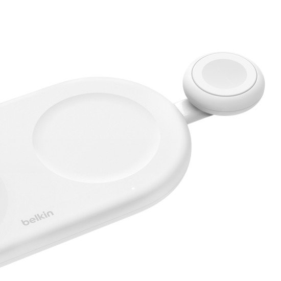 Belkin BoostCharge Smartwatch Blanc USB Recharge sans fil Charge rapide Intérieure, Extérieure