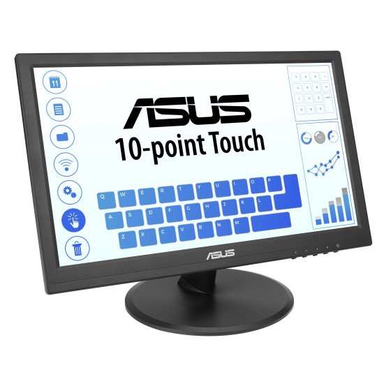 ASUS Touch VT169HE écran PC 39,6 cm (15.6") 1920 x 1080 pixels Full HD LED Écran tactile Dessus de table Noir